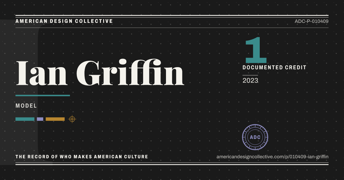 Registry card for Ian Griffin: the ADC seal, Ian Griffin, and how much is on record.