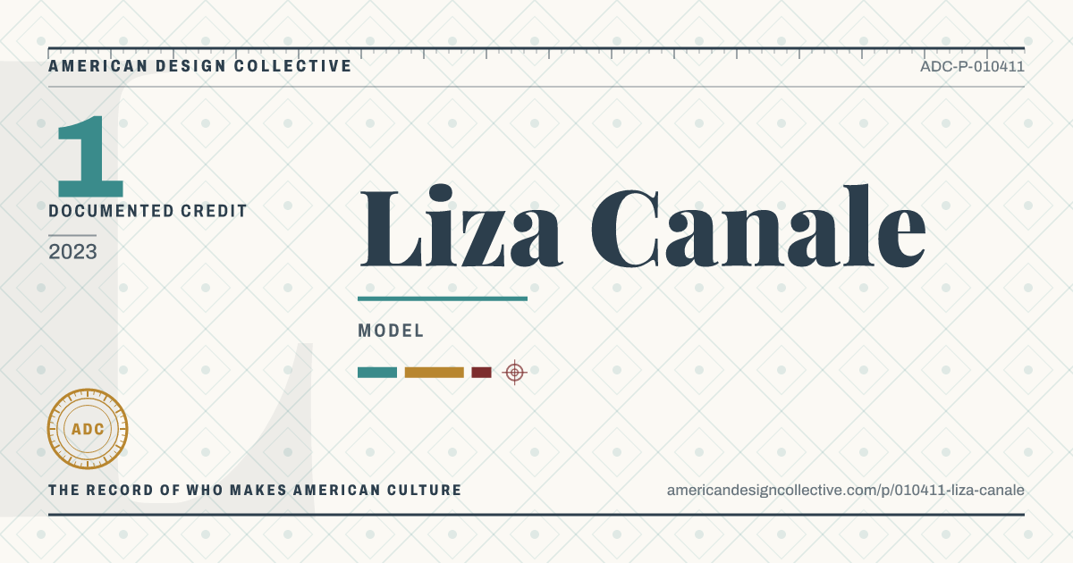 Registry card for Liza Canale: the ADC seal, Liza Canale, and how much is on record.