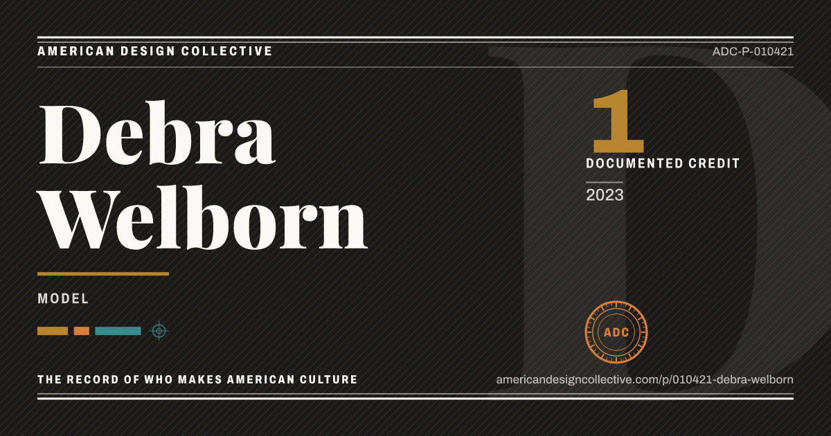 Registry card for Debra Welborn: the ADC seal, Debra Welborn, and how much is on record.