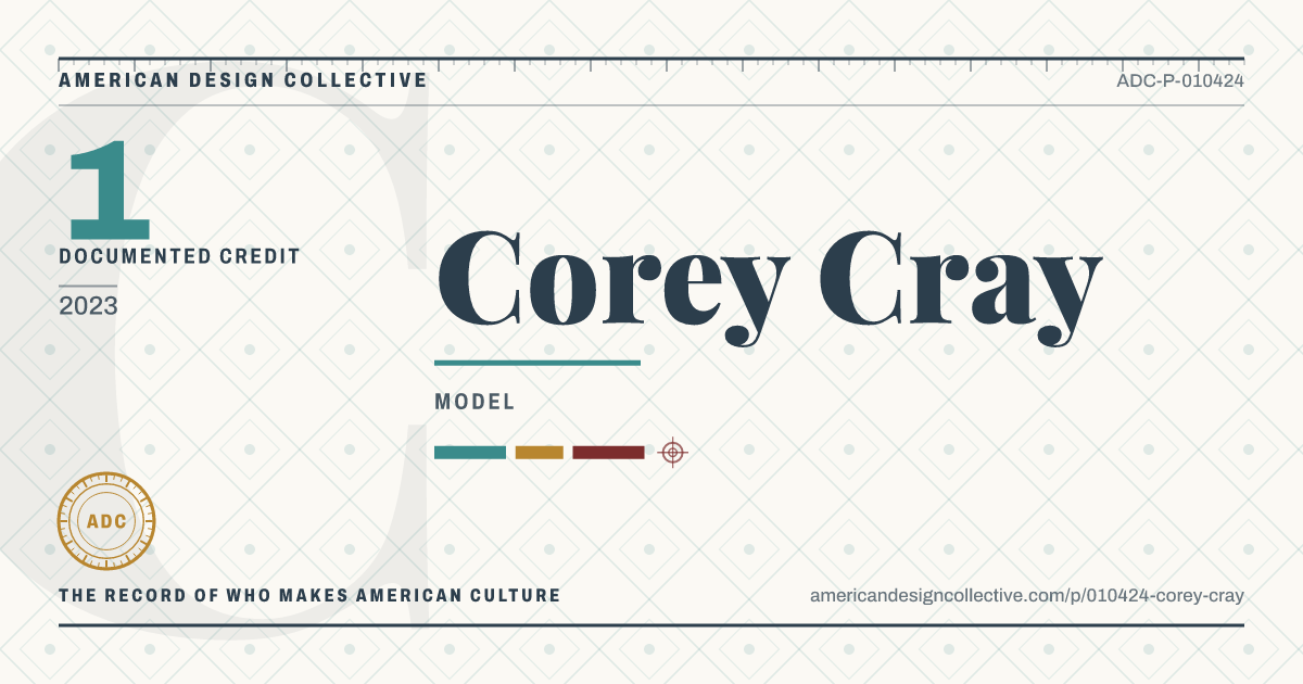 Registry card for Corey Cray: the ADC seal, Corey Cray, and how much is on record.