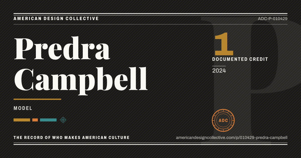 Registry card for Predra Campbell: the ADC seal, Predra Campbell, and how much is on record.