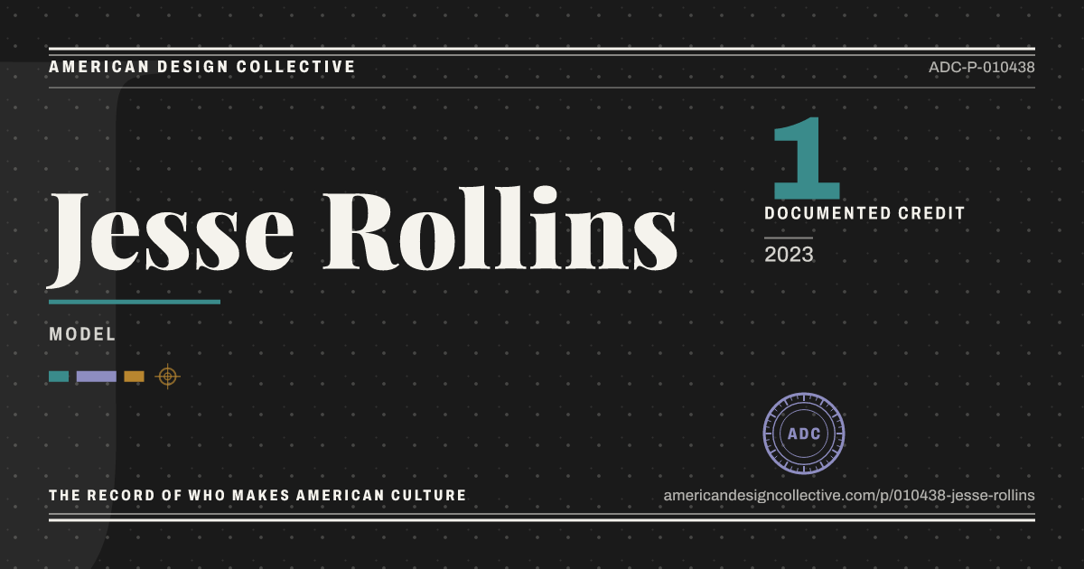 Registry card for Jesse Rollins: the ADC seal, Jesse Rollins, and how much is on record.