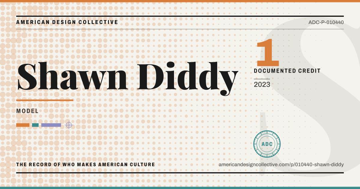 Registry card for Shawn Diddy: the ADC seal, Shawn Diddy, and how much is on record.