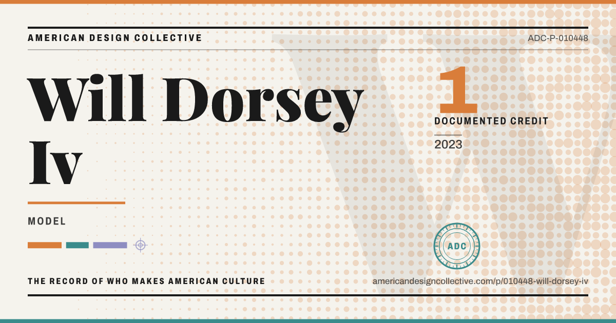 Registry card for Will Dorsey Iv: the ADC seal, Will Dorsey Iv, and how much is on record.