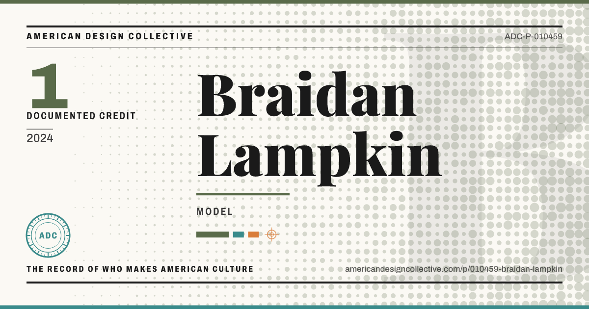 Registry card for Braidan Lampkin: the ADC seal, Braidan Lampkin, and how much is on record.