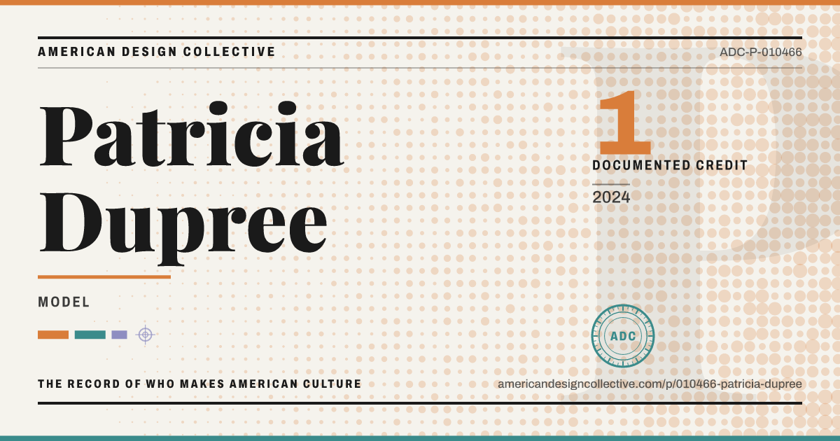 Registry card for Patricia Dupree: the ADC seal, Patricia Dupree, and how much is on record.