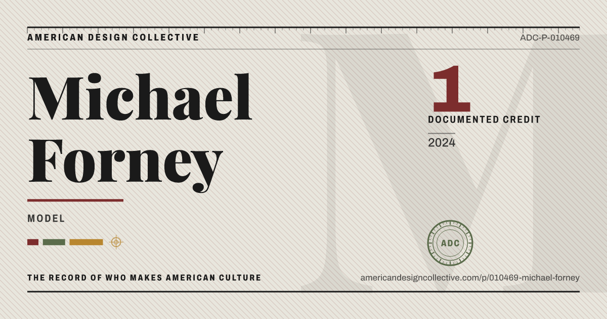 Registry card for Michael Forney: the ADC seal, Michael Forney, and how much is on record.