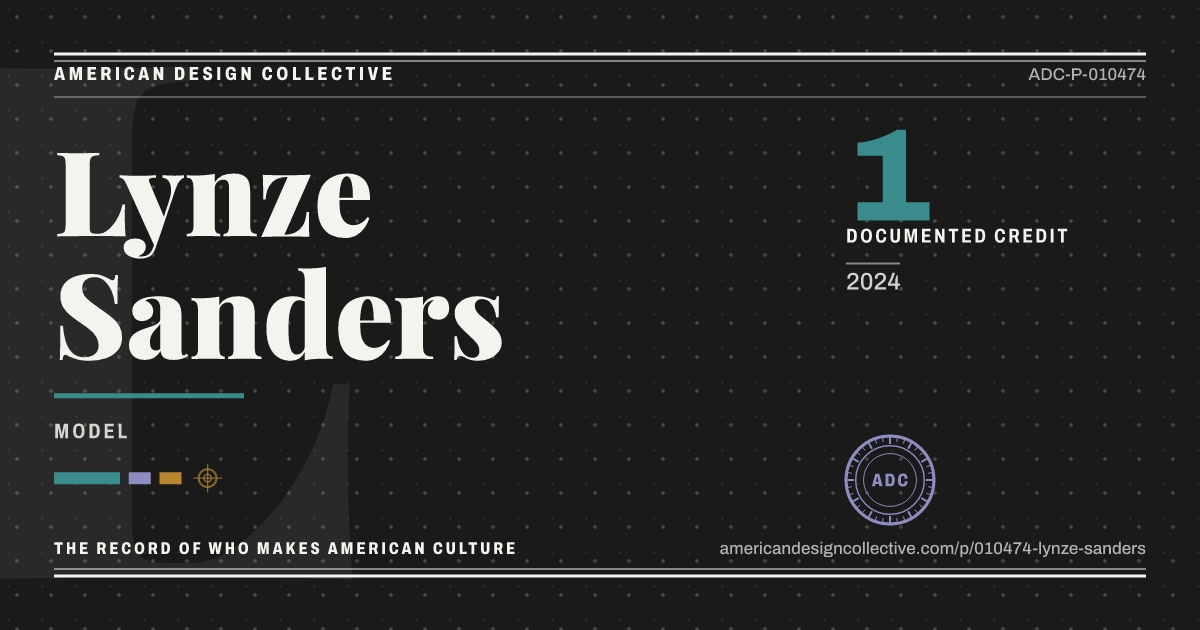 Registry card for Lynze Sanders: the ADC seal, Lynze Sanders, and how much is on record.
