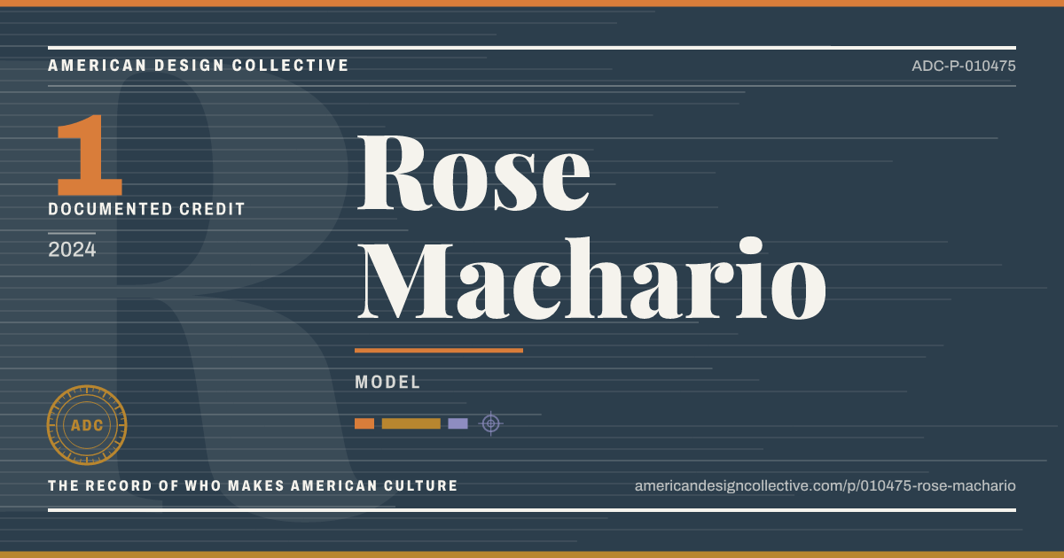Registry card for Rose Machario: the ADC seal, Rose Machario, and how much is on record.