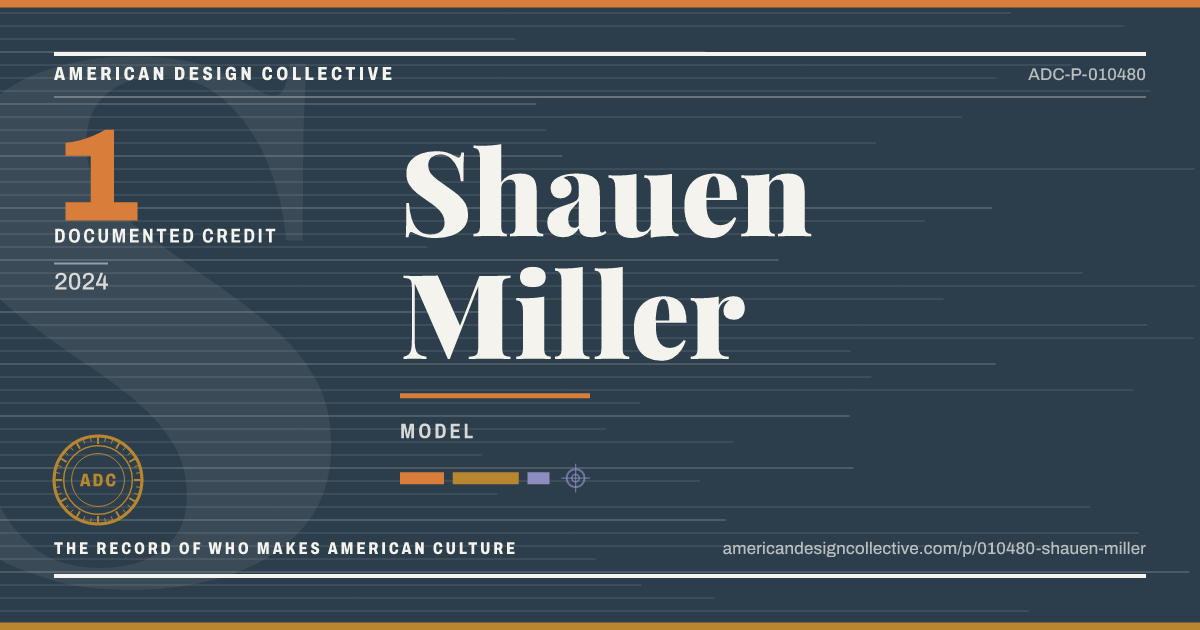 Registry card for Shauen Miller: the ADC seal, Shauen Miller, and how much is on record.