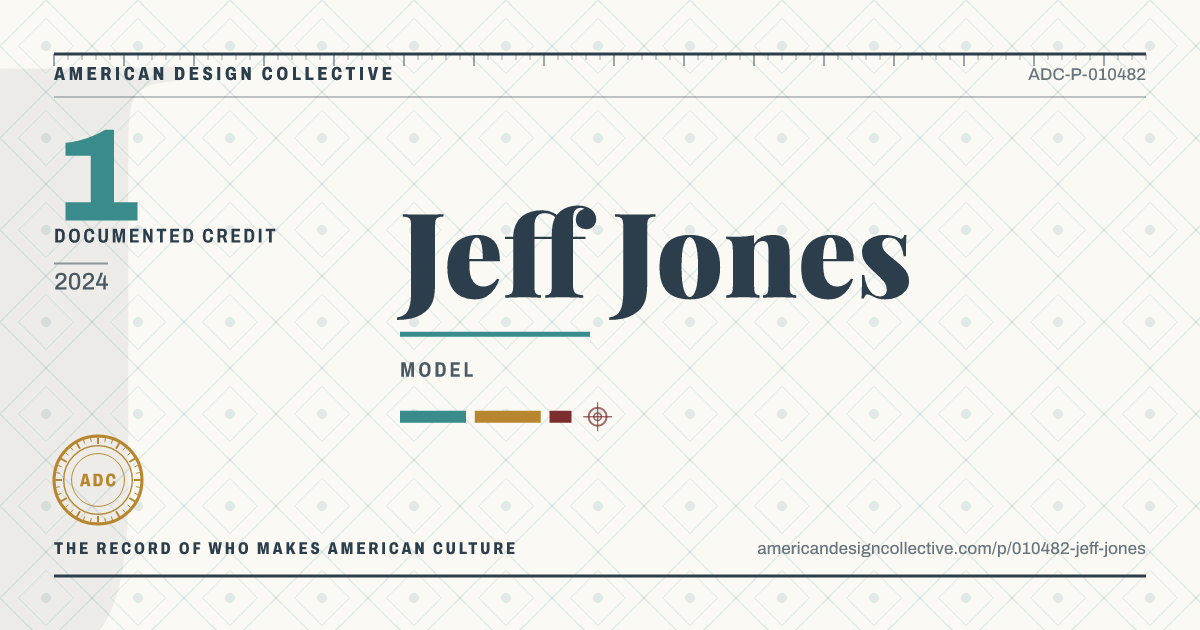 Registry card for Jeff Jones: the ADC seal, Jeff Jones, and how much is on record.