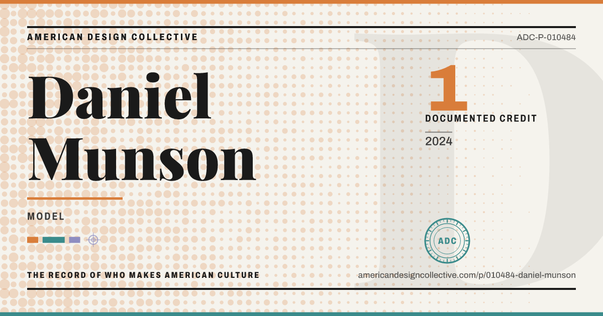Registry card for Daniel Munson: the ADC seal, Daniel Munson, and how much is on record.
