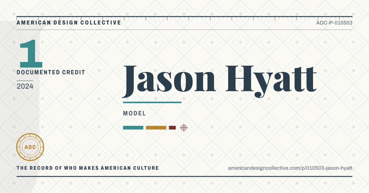 Registry card for Jason Hyatt: the ADC seal, Jason Hyatt, and how much is on record.