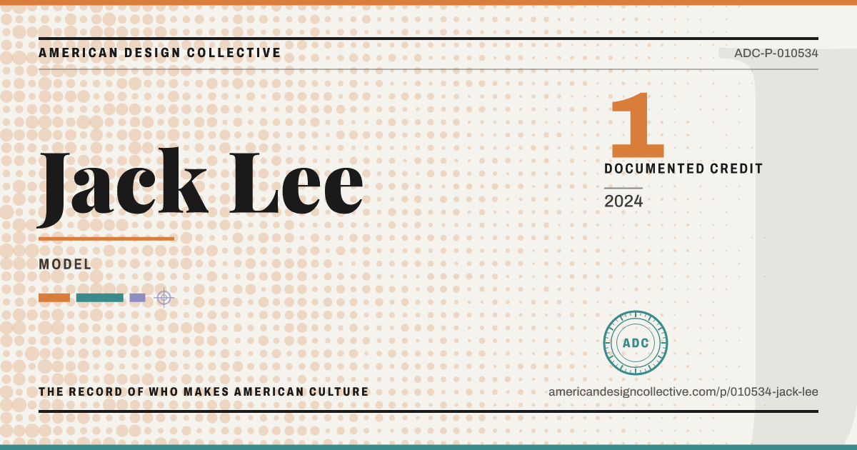 Registry card for Jack Lee: the ADC seal, Jack Lee, and how much is on record.