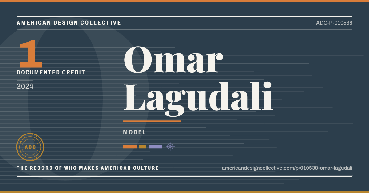 Registry card for Omar Lagudali: the ADC seal, Omar Lagudali, and how much is on record.