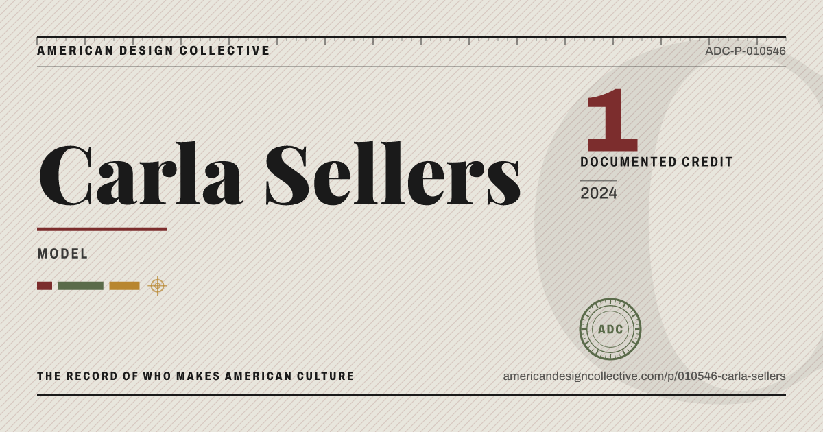 Registry card for Carla Sellers: the ADC seal, Carla Sellers, and how much is on record.