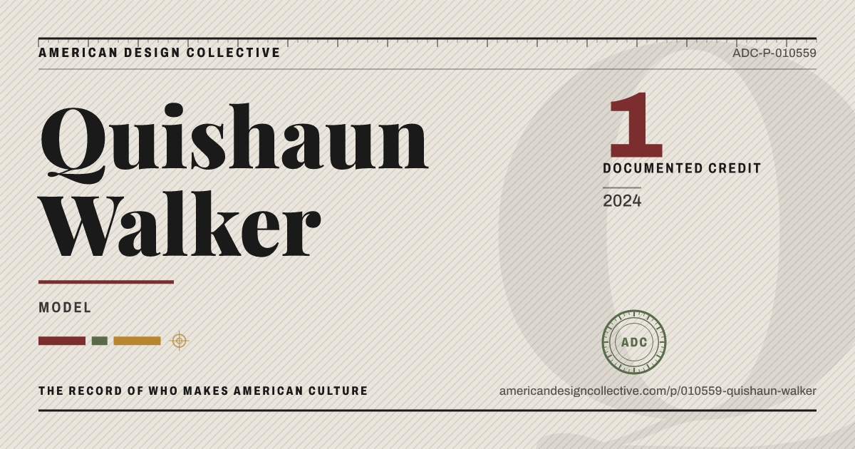 Registry card for Quishaun Walker: the ADC seal, Quishaun Walker, and how much is on record.