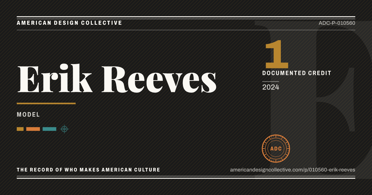 Registry card for Erik Reeves: the ADC seal, Erik Reeves, and how much is on record.