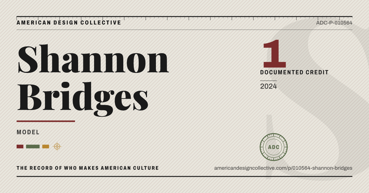 Registry card for Shannon Bridges: the ADC seal, Shannon Bridges, and how much is on record.
