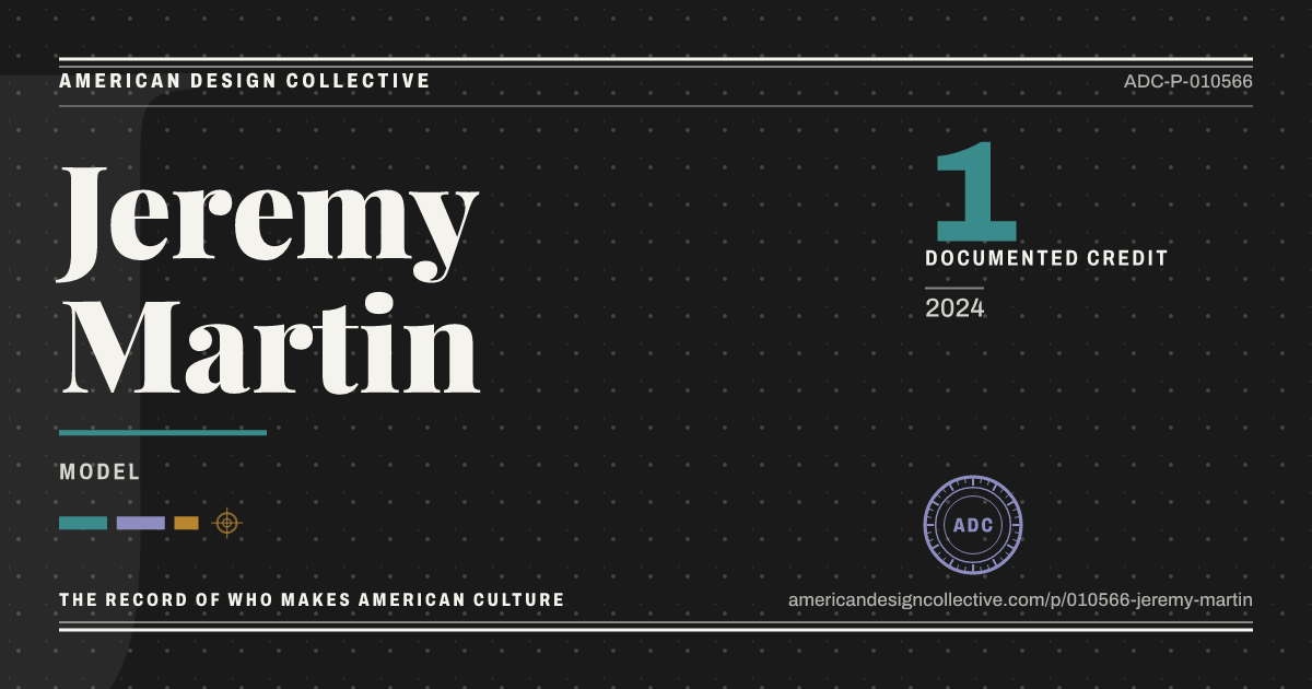 Registry card for Jeremy Martin: the ADC seal, Jeremy Martin, and how much is on record.