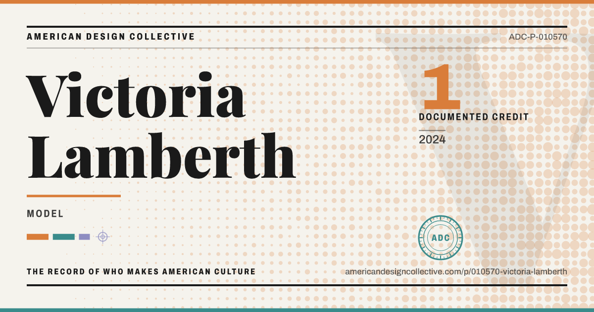 Registry card for Victoria Lamberth: the ADC seal, Victoria Lamberth, and how much is on record.