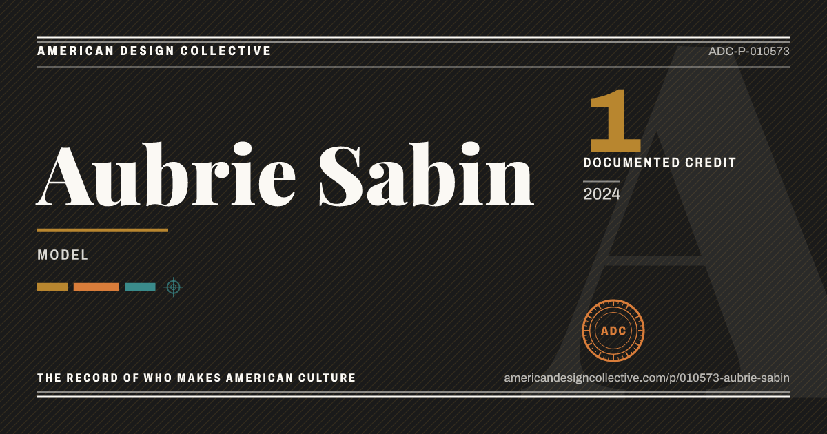 Registry card for Aubrie Sabin: the ADC seal, Aubrie Sabin, and how much is on record.