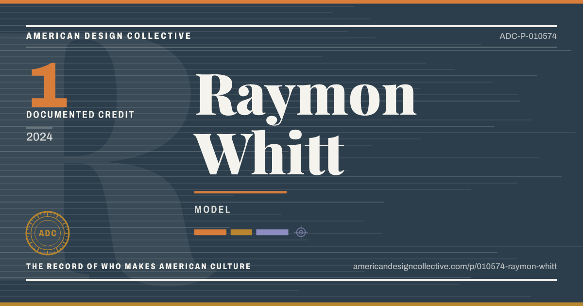 Registry card for Raymon Whitt: the ADC seal, Raymon Whitt, and how much is on record.