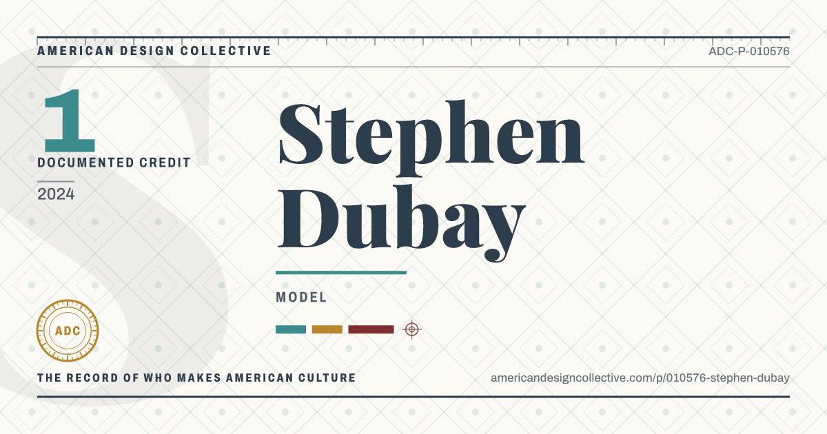 Registry card for Stephen Dubay: the ADC seal, Stephen Dubay, and how much is on record.