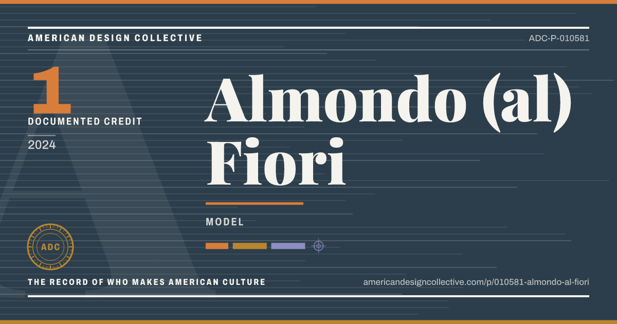 Registry card for Almondo (al) Fiori: the ADC seal, Almondo (al) Fiori, and how much is on record.