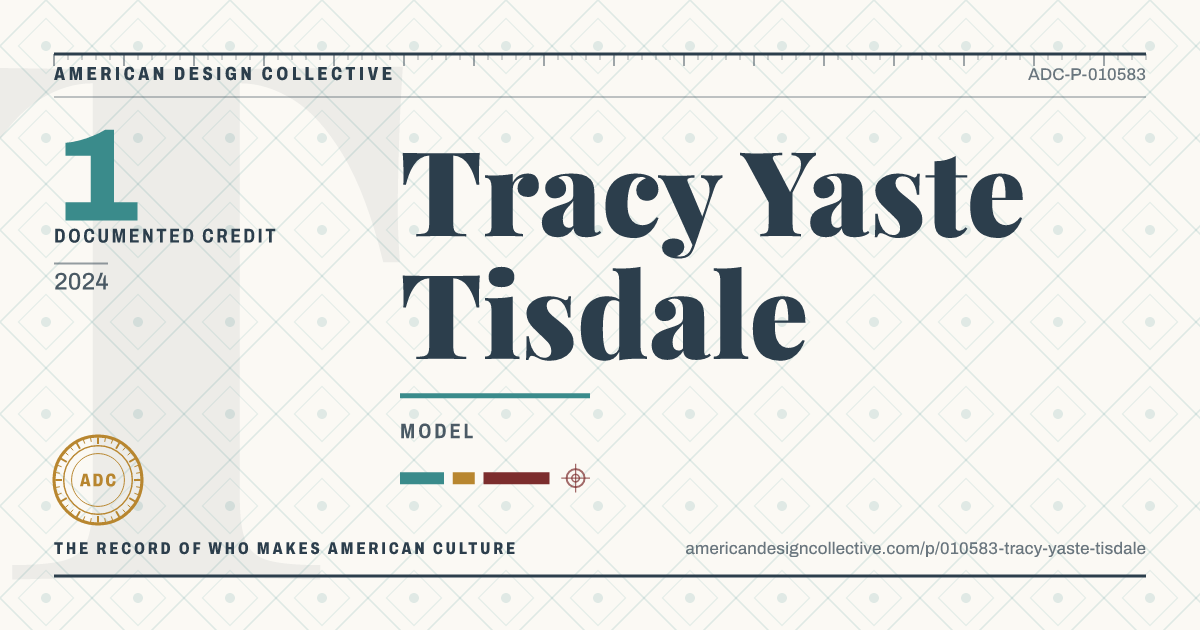 Registry card for Tracy Yaste Tisdale: the ADC seal, Tracy Yaste Tisdale, and how much is on record.