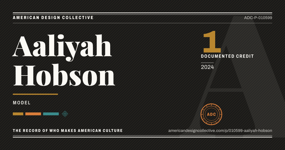 Registry card for Aaliyah Hobson: the ADC seal, Aaliyah Hobson, and how much is on record.
