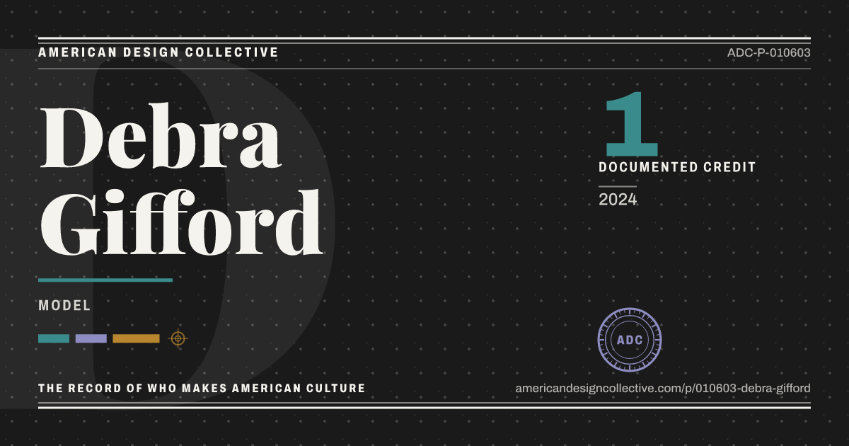 Registry card for Debra Gifford: the ADC seal, Debra Gifford, and how much is on record.