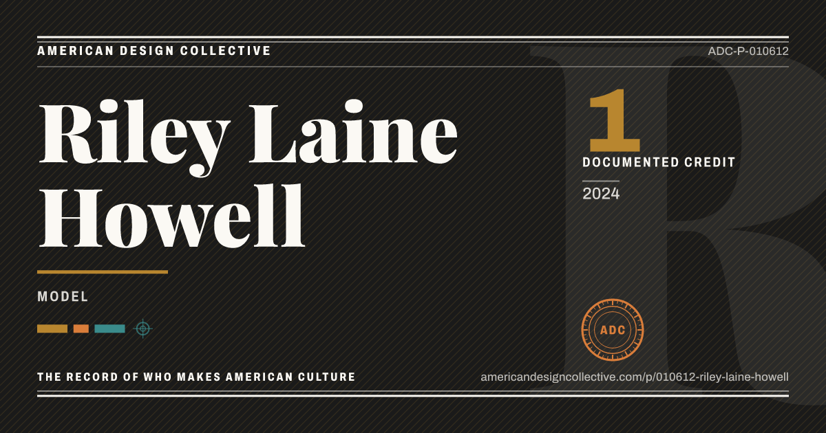 Registry card for Riley Laine Howell: the ADC seal, Riley Laine Howell, and how much is on record.
