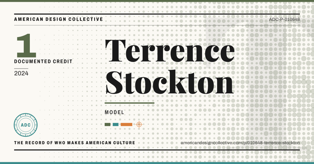 Registry card for Terrence Stockton: the ADC seal, Terrence Stockton, and how much is on record.