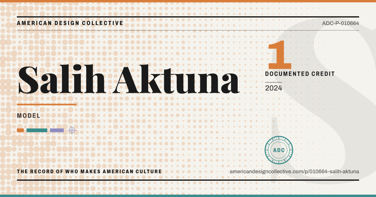 Registry card for Salih Aktuna: the ADC seal, Salih Aktuna, and how much is on record.