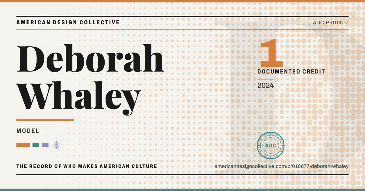 Registry card for Deborah Whaley: the ADC seal, Deborah Whaley, and how much is on record.