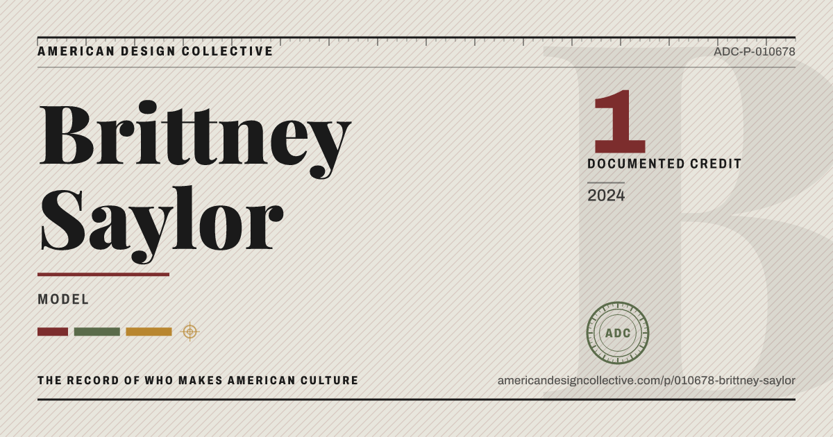 Registry card for Brittney Saylor: the ADC seal, Brittney Saylor, and how much is on record.