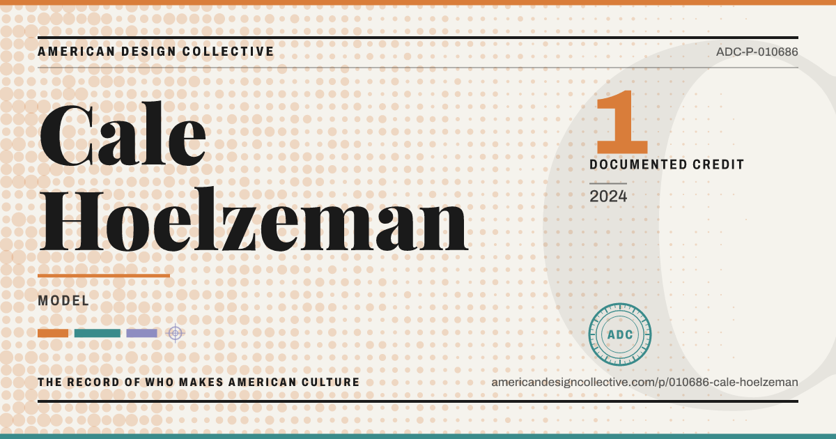 Registry card for Cale Hoelzeman: the ADC seal, Cale Hoelzeman, and how much is on record.