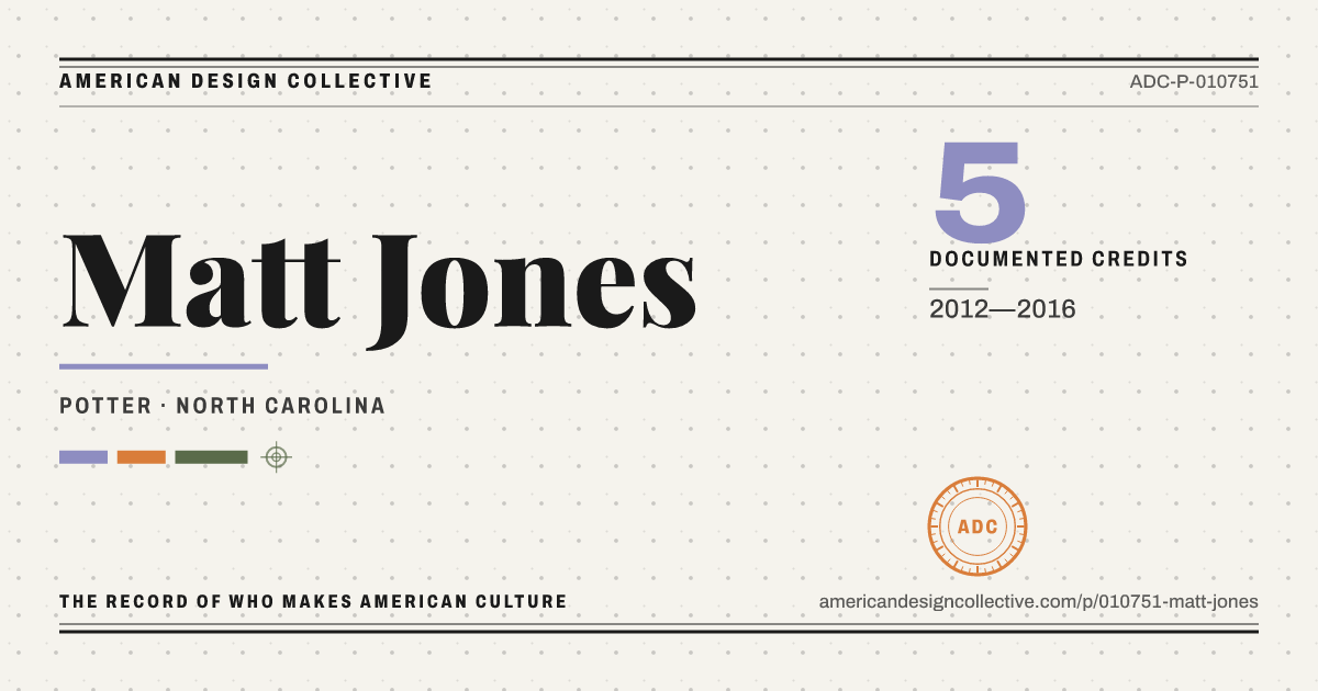 Registry card for Matt Jones: the ADC seal, Matt Jones, and how much is on record.