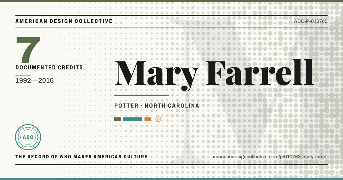 Registry card for Mary Farrell: the ADC seal, Mary Farrell, and how much is on record.