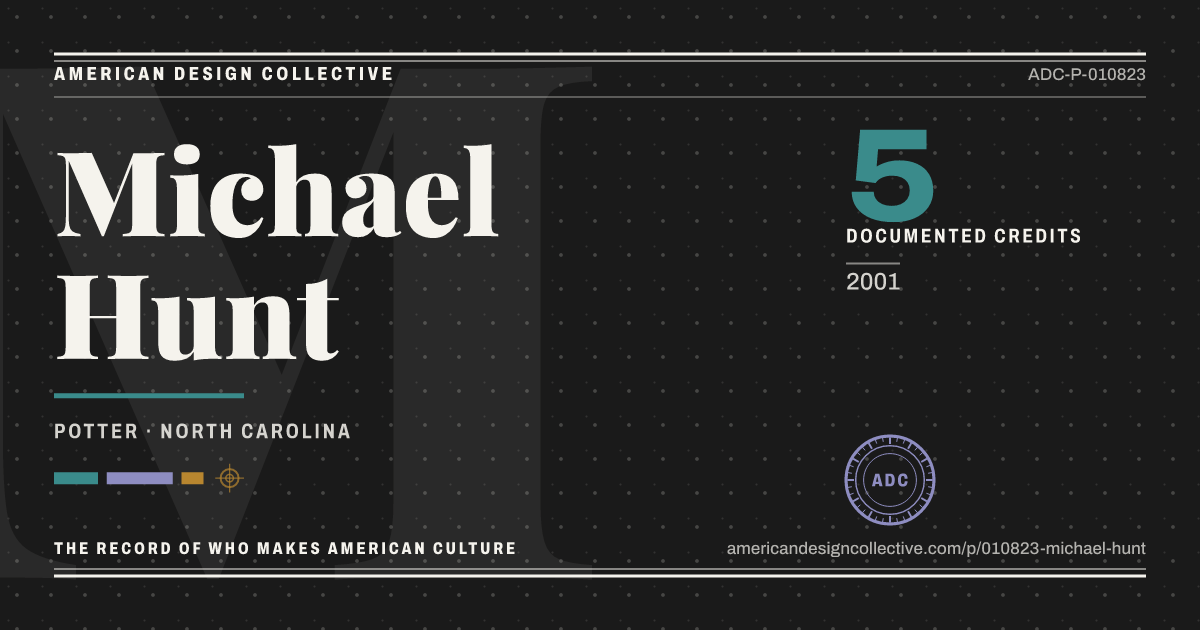 Registry card for Michael Hunt: the ADC seal, Michael Hunt, and how much is on record.