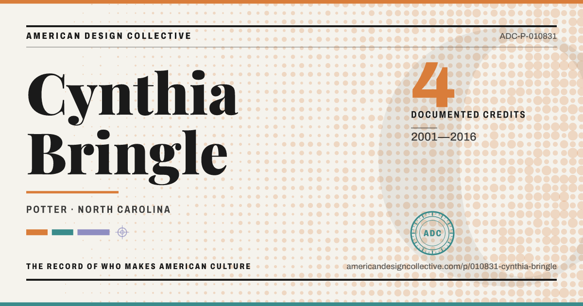 Registry card for Cynthia Bringle: the ADC seal, Cynthia Bringle, and how much is on record.