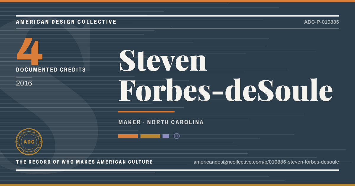 Registry card for Steven Forbes-deSoule: the ADC seal, Steven Forbes-deSoule, and how much is on record.