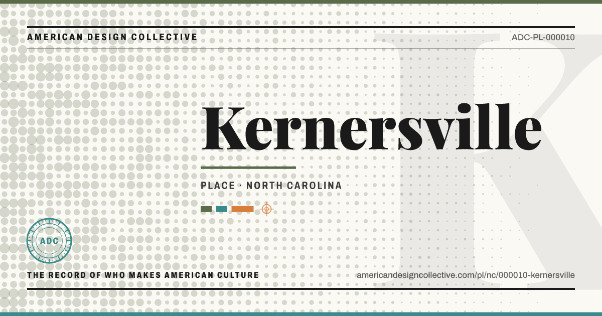 Registry card for Kernersville: the ADC seal, Kernersville, and how much is on record.