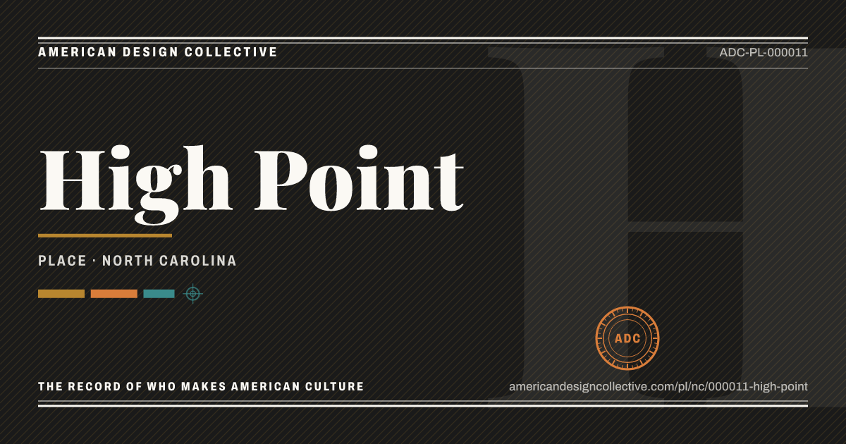 Registry card for High Point: the ADC seal, High Point, and how much is on record.
