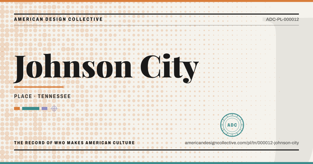 Registry card for Johnson City: the ADC seal, Johnson City, and how much is on record.