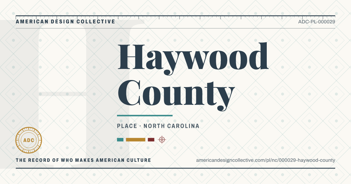 Registry card for Haywood County: the ADC seal, Haywood County, and how much is on record.