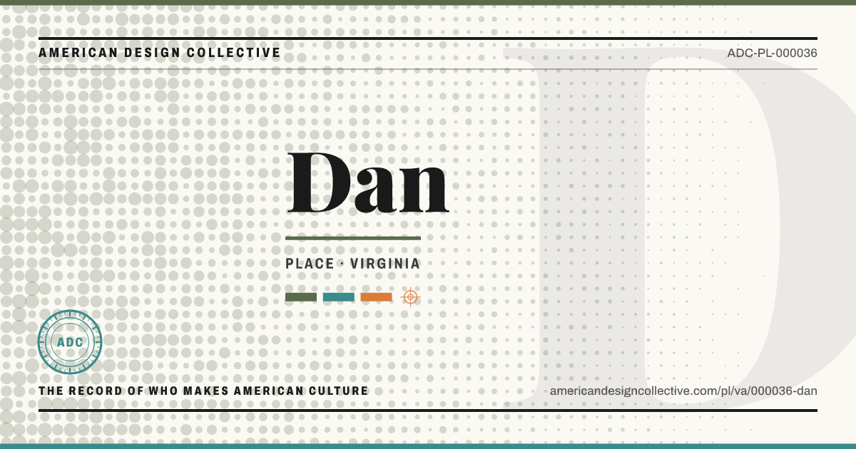 Registry card for Dan: the ADC seal, Dan, and how much is on record.