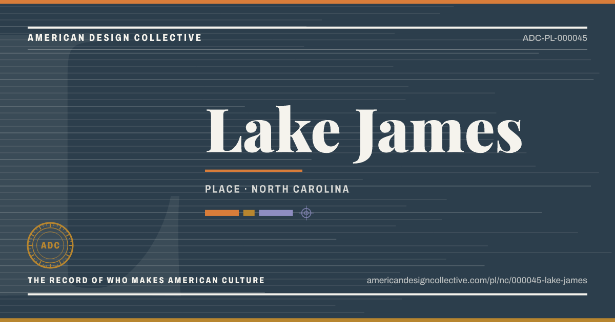 Registry card for Lake James: the ADC seal, Lake James, and how much is on record.