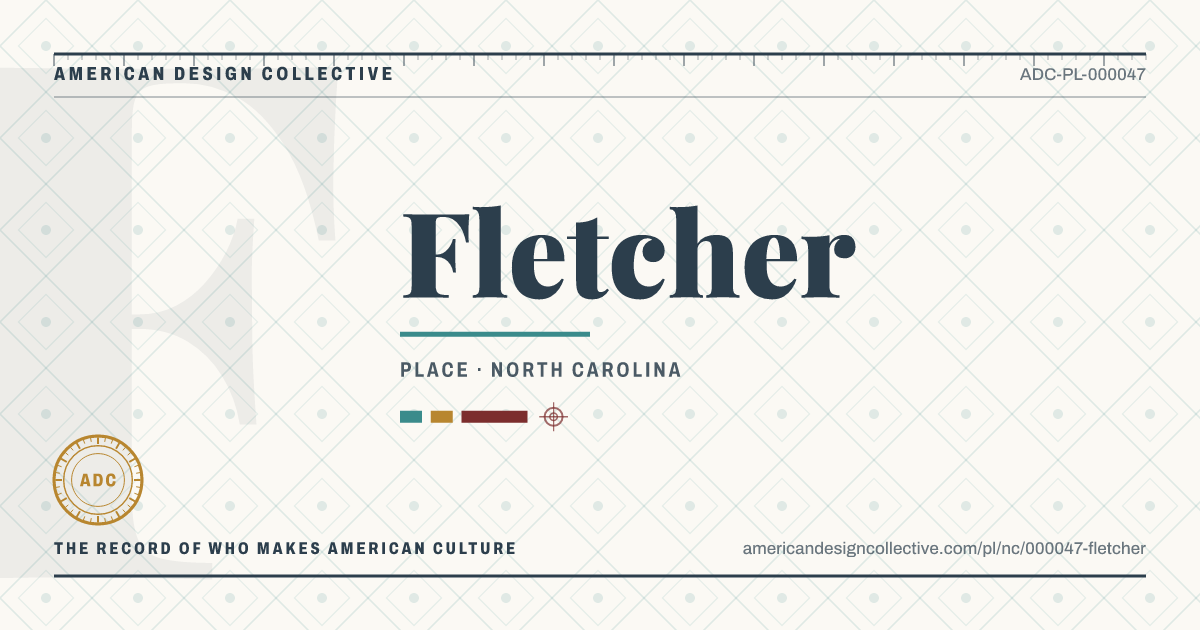 Registry card for Fletcher: the ADC seal, Fletcher, and how much is on record.